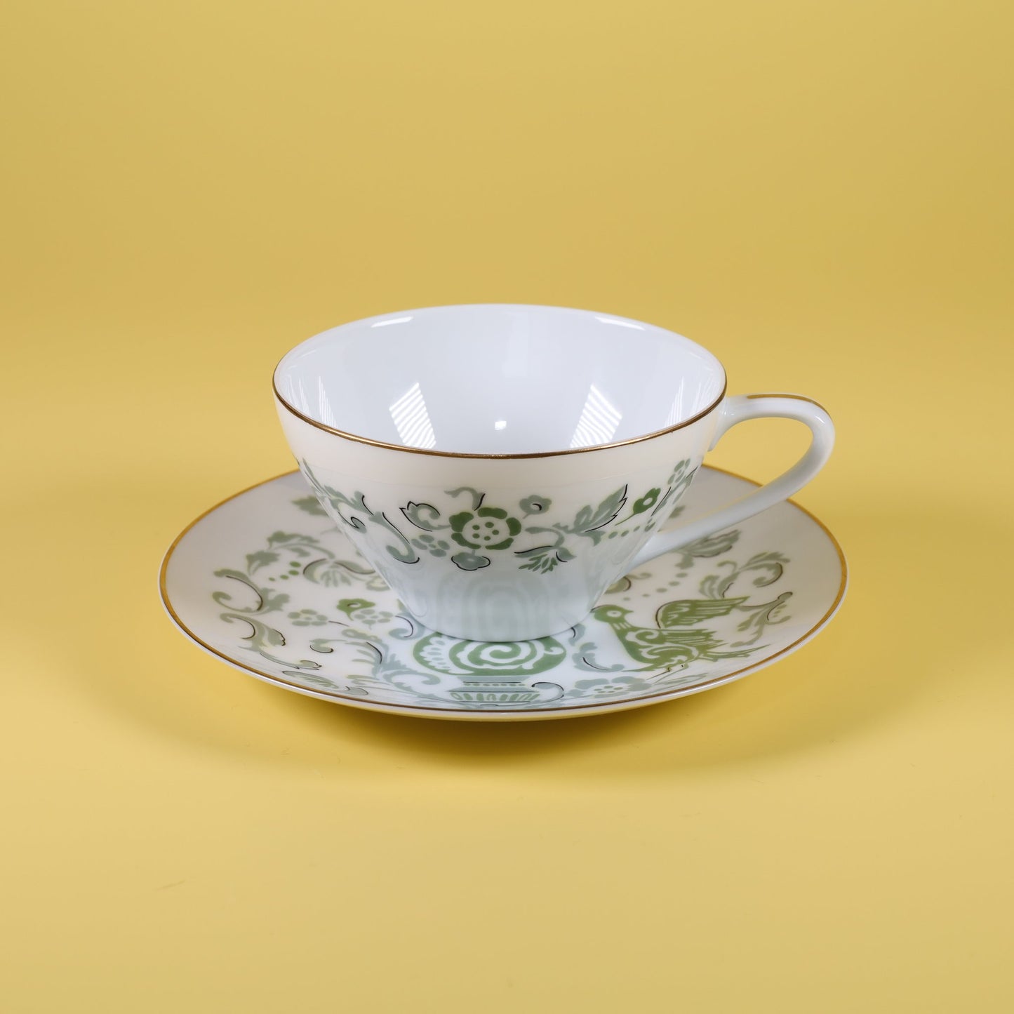 Noritake の小鳥カフェ - 1960's グリーン＆ホワイト ティータイム・セット