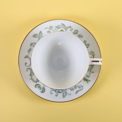 Noritake の小鳥カフェ - 1960's グリーン＆ホワイト ティータイム・セット