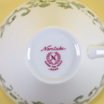 Noritake の小鳥カフェ - 1960's グリーン＆ホワイト ティータイム・セット